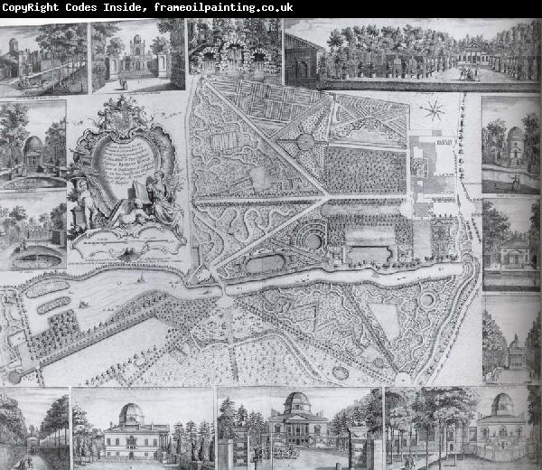 unknow artist Plan and views of Chiswick House